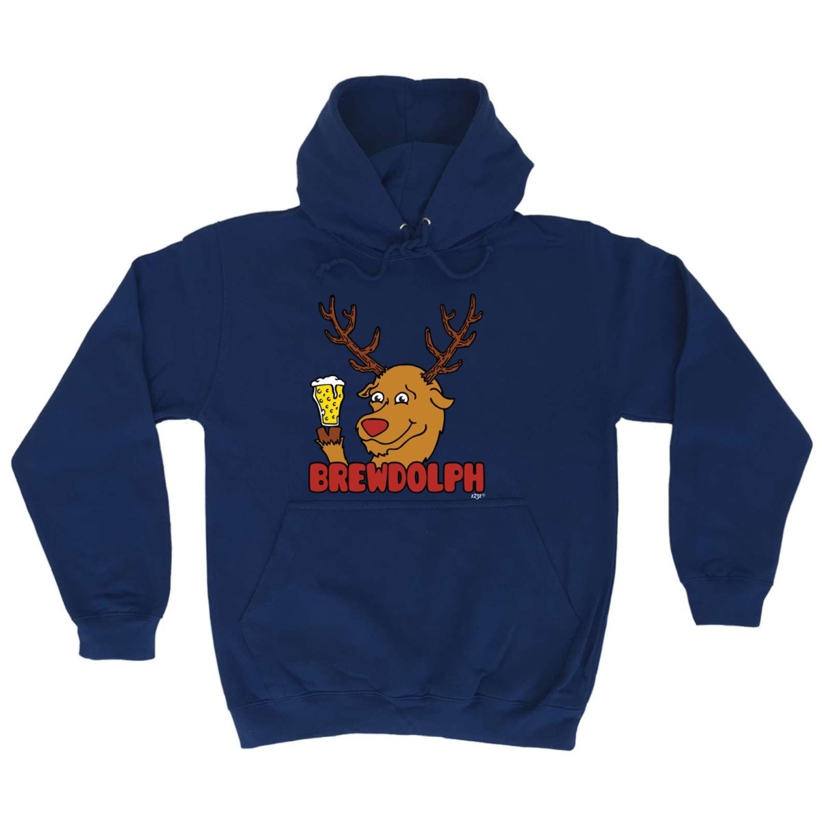 Alcohol Brewdolph Christmas Beer - Funny Novelty Hoodies Hoodie - 123t Australia | Funny T-Shirts Mugs Novelty Gifts