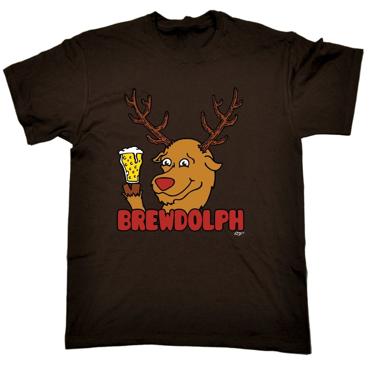 Alcohol Brewdolph Christmas Beer - Mens Funny Novelty T-Shirt TShirt / T Shirt - 123t Australia | Funny T-Shirts Mugs Novelty Gifts