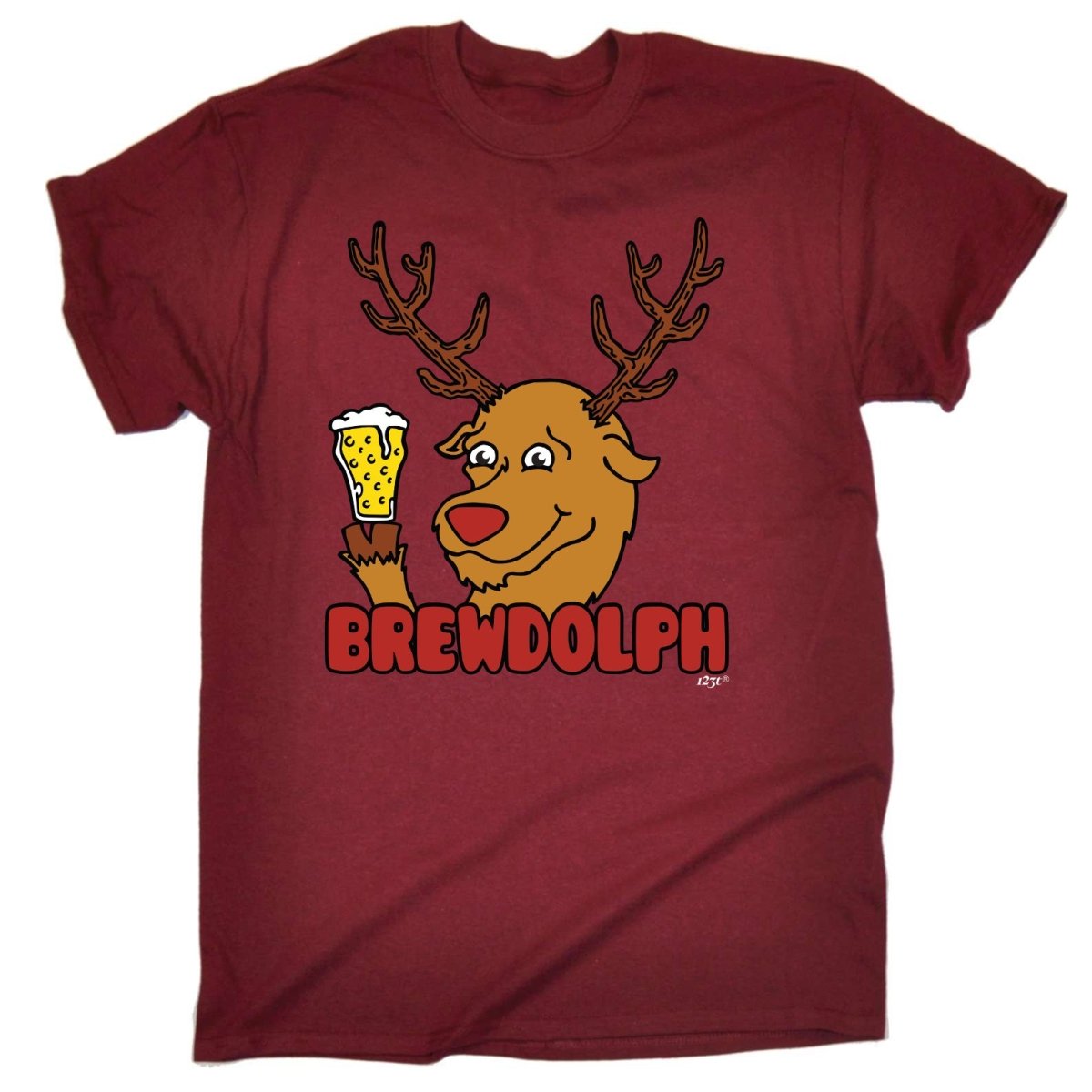 Alcohol Brewdolph Christmas Beer - Mens Funny Novelty T-Shirt TShirt / T Shirt - 123t Australia | Funny T-Shirts Mugs Novelty Gifts