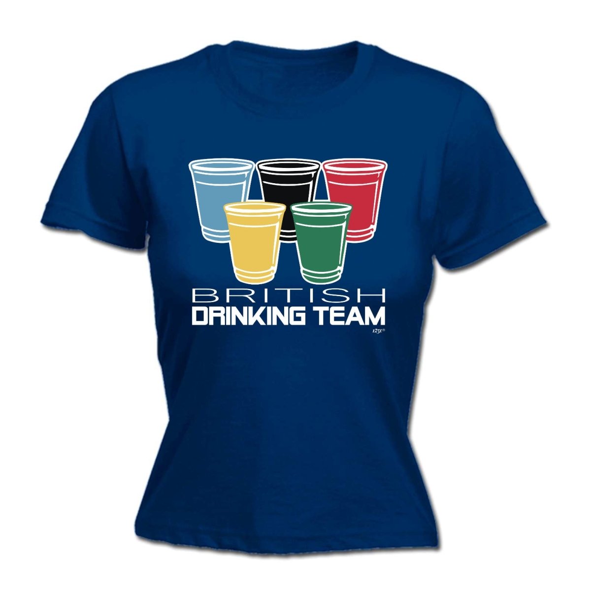 Alcohol British Drinking Team Glasses - Funny Novelty Womens T-Shirt T Shirt Tshirt - 123t Australia | Funny T-Shirts Mugs Novelty Gifts