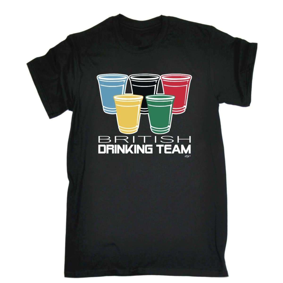 Alcohol British Drinking Team Glasses - Mens Funny Novelty T-Shirt Tshirts BLACK T Shirt - 123t Australia | Funny T-Shirts Mugs Novelty Gifts