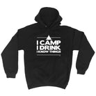 Alcohol Camping Camp Drink Know Things - Funny Novelty Hoodies Hoodie - 123t Australia | Funny T-Shirts Mugs Novelty Gifts