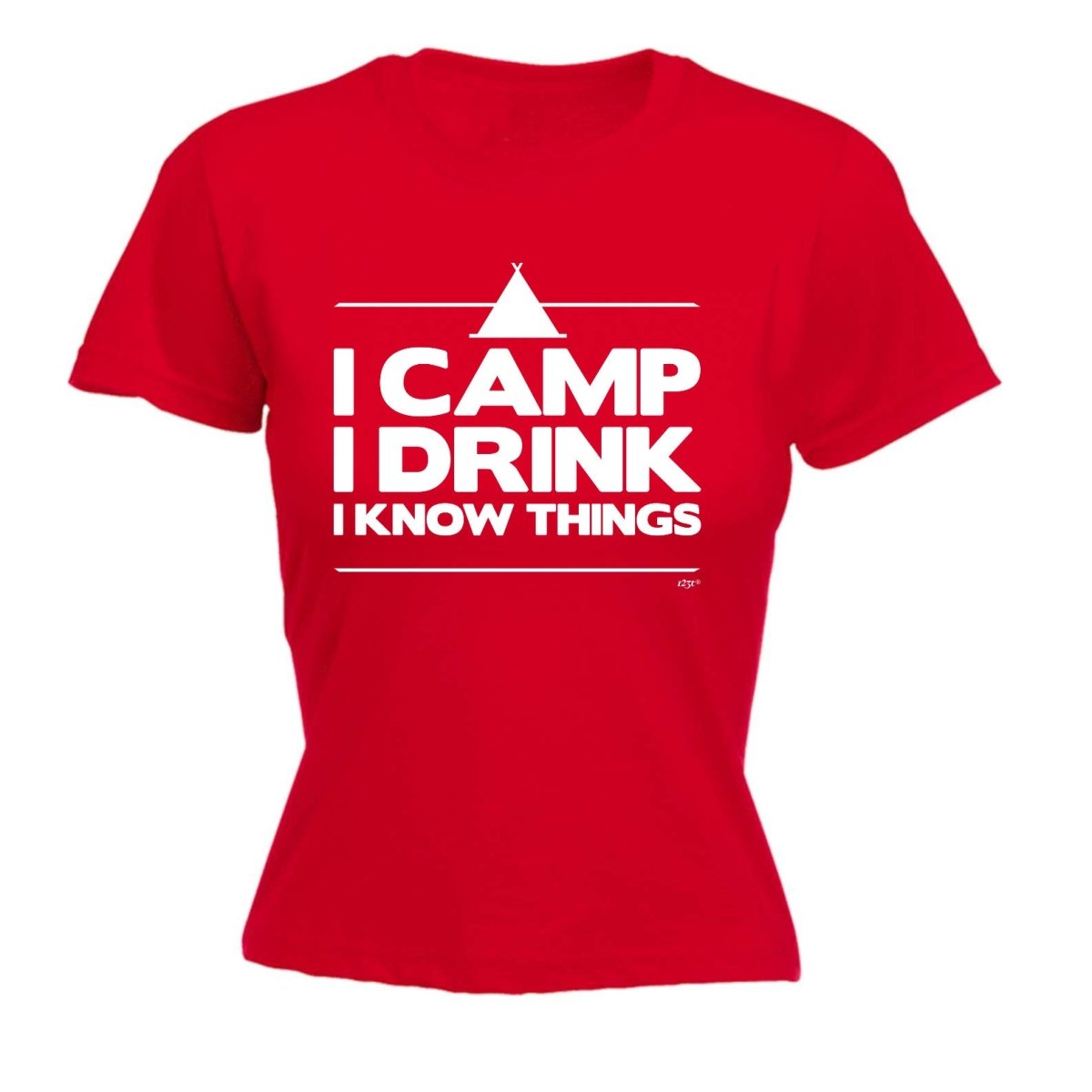 Alcohol Camping Camp Drink Know Things - Funny Novelty Womens T-Shirt T Shirt Tshirt - 123t Australia | Funny T-Shirts Mugs Novelty Gifts