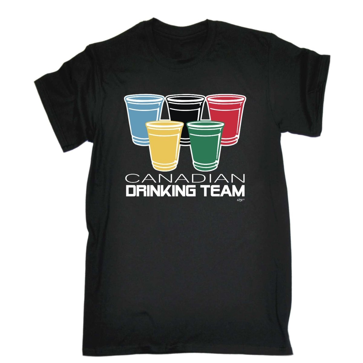 Alcohol Canadian Drinking Team Glasses - Mens Funny Novelty T-Shirt Tshirts BLACK T Shirt - 123t Australia | Funny T-Shirts Mugs Novelty Gifts