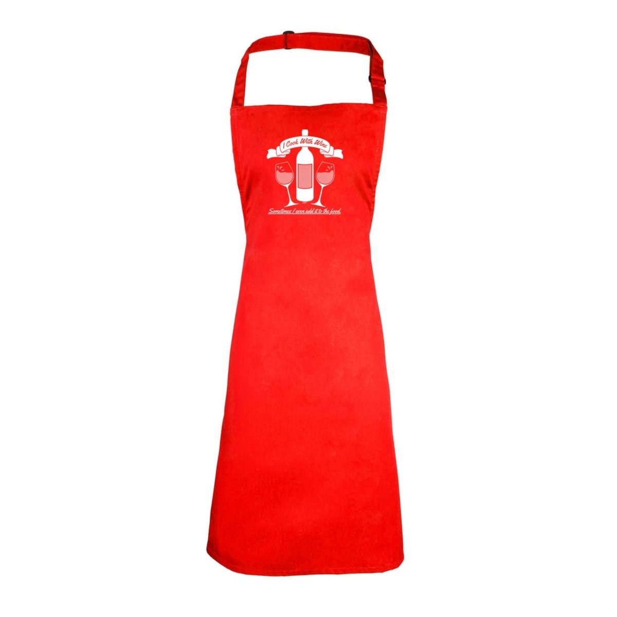 Alcohol Cook With Wine - Funny Novelty Kitchen Adult Apron - 123t Australia | Funny T-Shirts Mugs Novelty Gifts