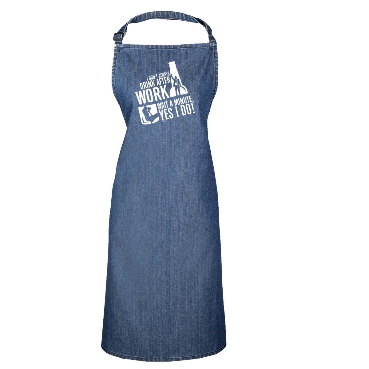 Alcohol Dont Always Drink After Work - Funny Novelty Kitchen Adult Apron - 123t Australia | Funny T-Shirts Mugs Novelty Gifts