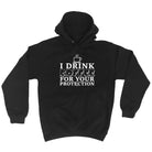 Alcohol Drink Coffee For Your Protection - Funny Novelty Hoodies Hoodie - 123t Australia | Funny T-Shirts Mugs Novelty Gifts