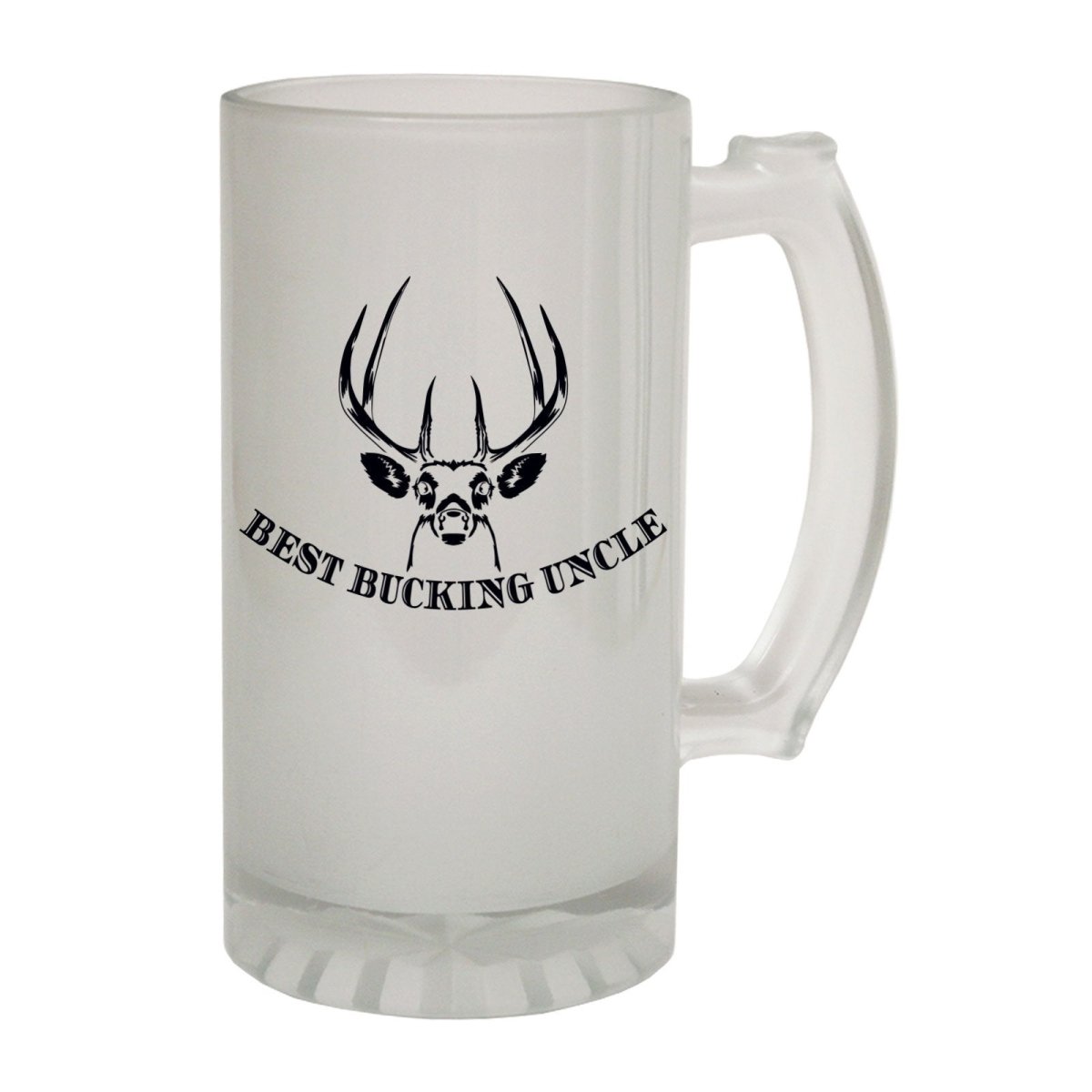 Alcohol Frosted Glass Beer Stein - Best Bucking Uncle - Funny Novelty Birthday - 123t Australia | Funny T-Shirts Mugs Novelty Gifts