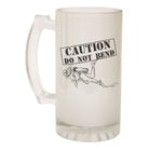 Alcohol Frosted Glass Beer Stein - Caution Do Not Bend Scuba - Funny Novelty Birthday - 123t Australia | Funny T-Shirts Mugs Novelty Gifts