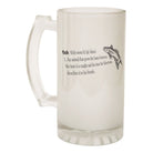 Alcohol Frosted Glass Beer Stein - Fish Noun Fishing - Funny Novelty Birthday - 123t Australia | Funny T-Shirts Mugs Novelty Gifts