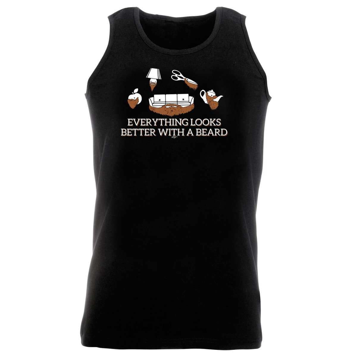 Animal Everything Looks Better With A Beard - Funny Novelty Vest Singlet Unisex Tank Top - 123t Australia | Funny T-Shirts Mugs Novelty Gifts