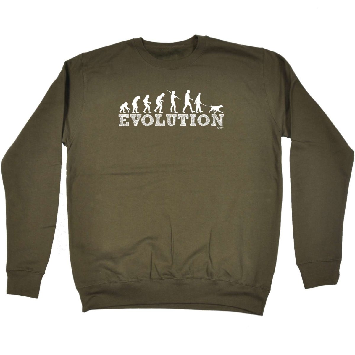 Animal Evolution Dog Walker - Funny Novelty Sweatshirt - 123t Australia | Funny T-Shirts Mugs Novelty Gifts