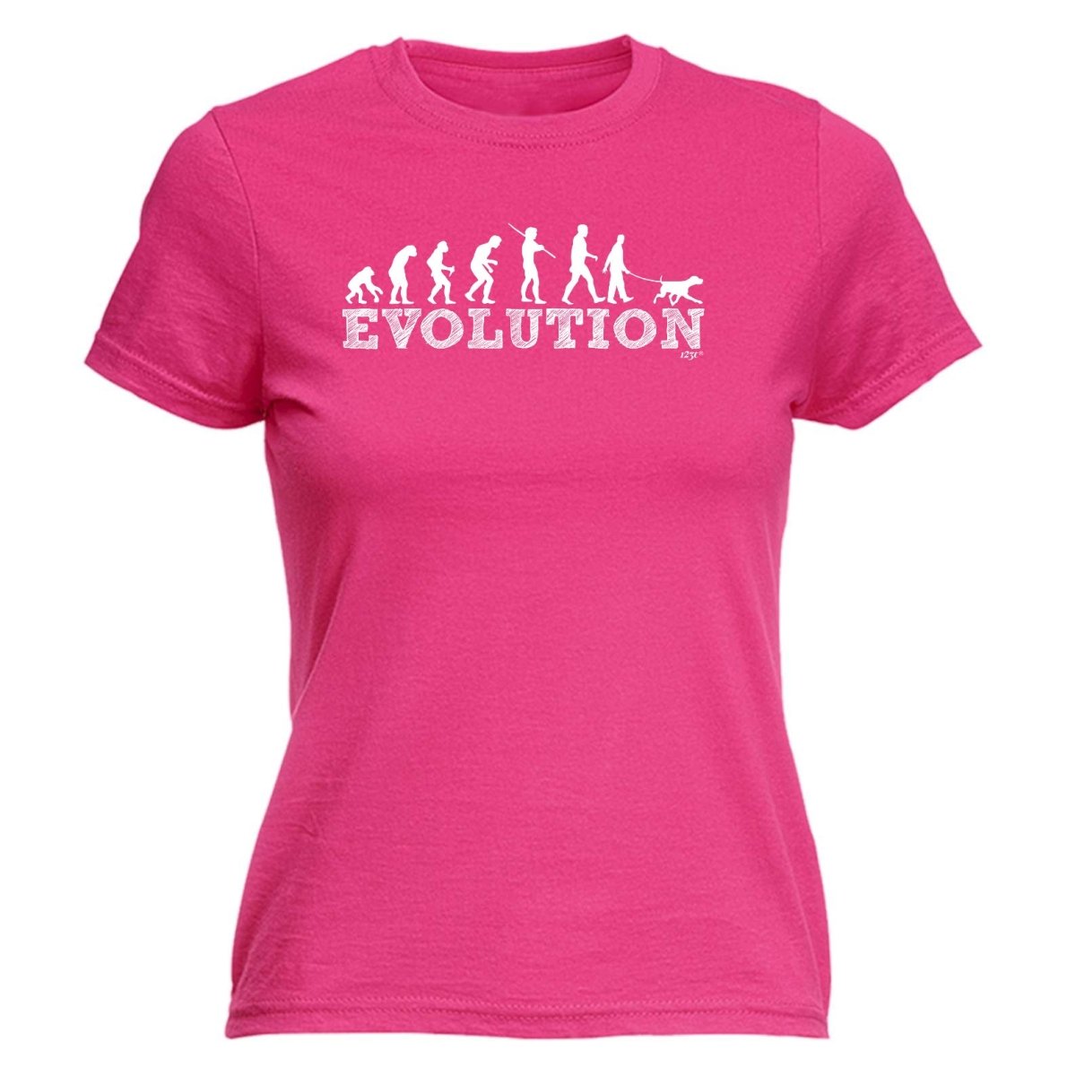 Animal Evolution Dog Walker - Funny Novelty Womens T-Shirt T Shirt Tshirt - 123t Australia | Funny T-Shirts Mugs Novelty Gifts