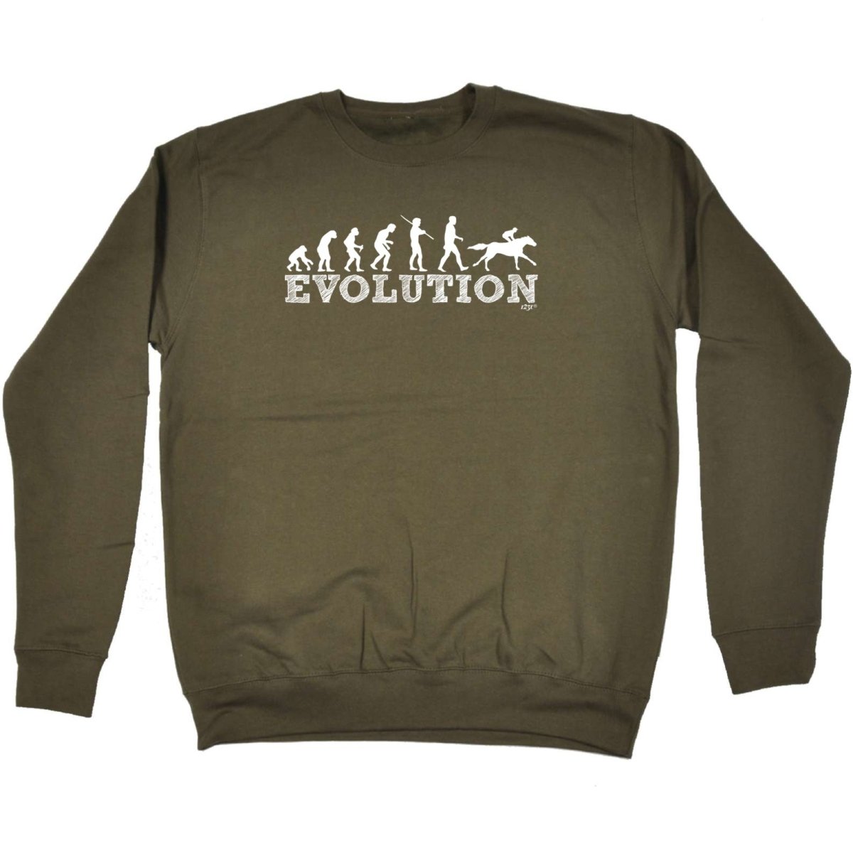 Animal Evolution Horse Riding - Funny Novelty Sweatshirt - 123t Australia | Funny T-Shirts Mugs Novelty Gifts