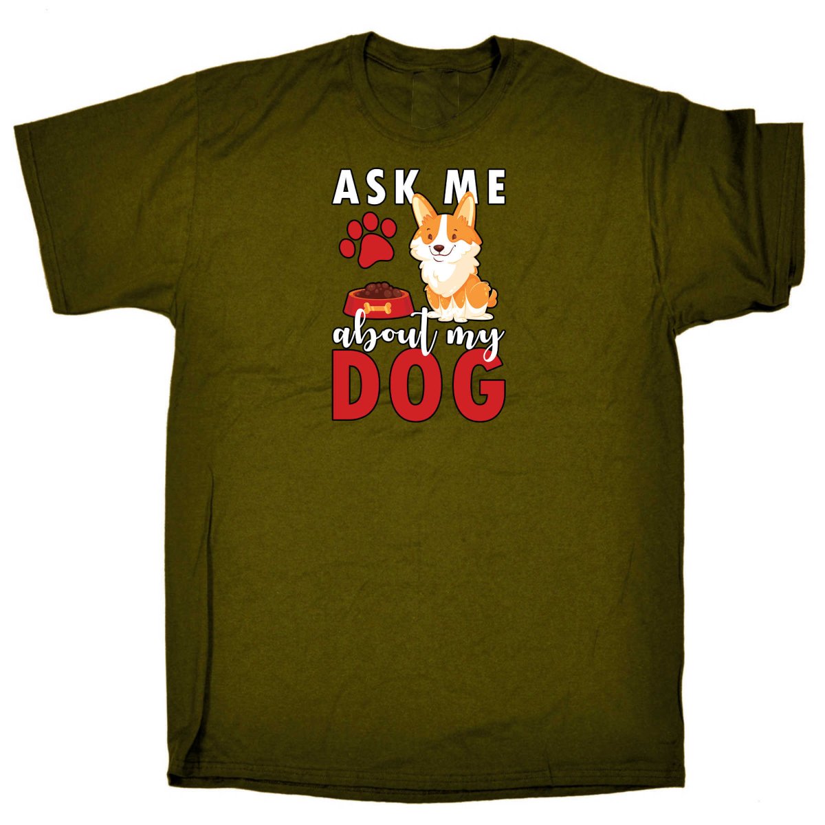 Ask Me About My Dog - Mens Funny T-Shirt Tshirts - 123t Australia | Funny T-Shirts Mugs Novelty Gifts