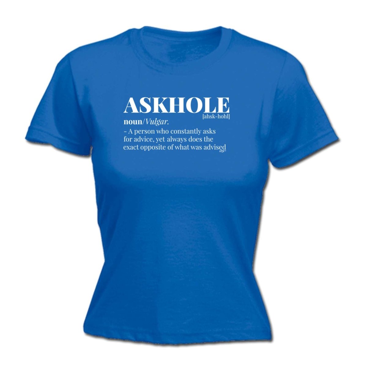 Askhole Noun - Funny Novelty Womens T-Shirt T Shirt Tshirt - 123t Australia | Funny T-Shirts Mugs Novelty Gifts