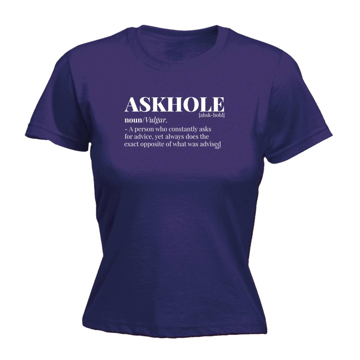 Askhole Noun - Funny Novelty Womens T-Shirt T Shirt Tshirt - 123t Australia | Funny T-Shirts Mugs Novelty Gifts