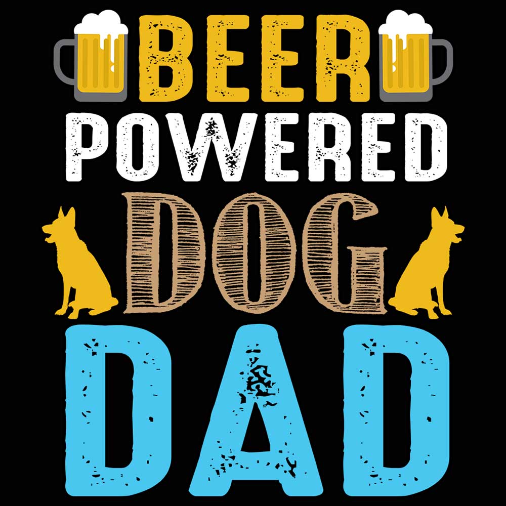 Beer Power Dog Dad Daddy - Mens 123t Funny T-Shirt Tshirts