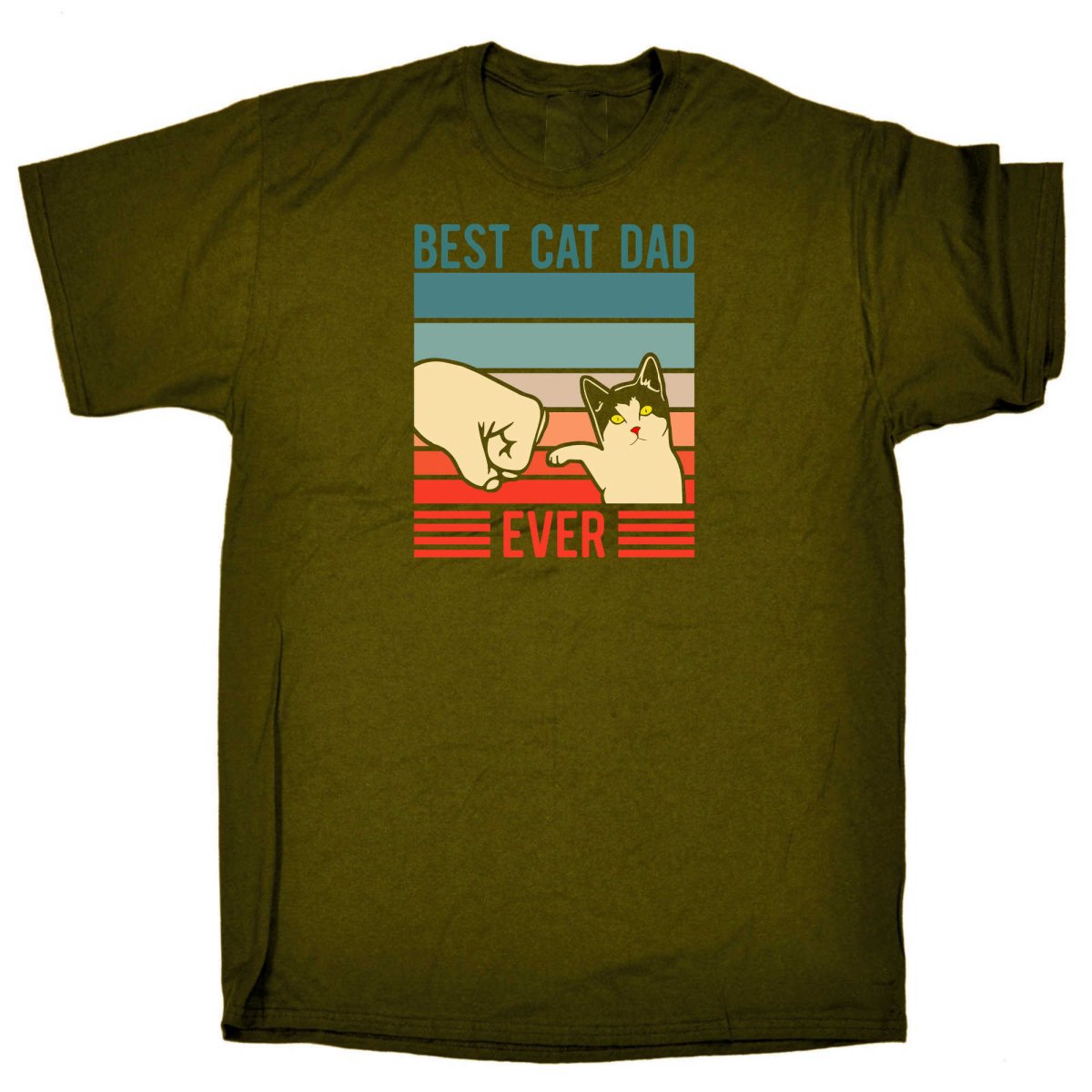 Best Cat Dad Ever Paw - Mens Funny T-Shirt Tshirts - 123t Australia | Funny T-Shirts Mugs Novelty Gifts