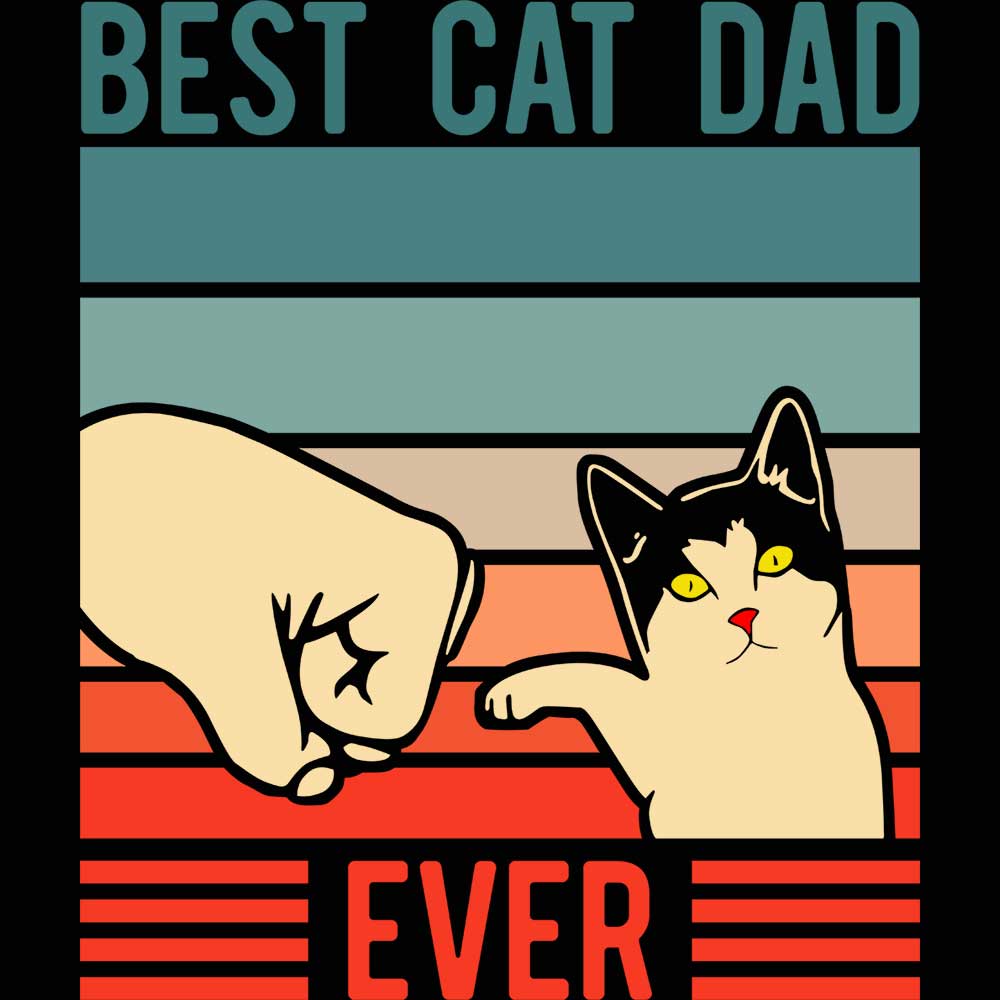 Best Cat Dad Ever Paw - Mens Funny T-Shirt Tshirts - 123t Australia | Funny T-Shirts Mugs Novelty Gifts