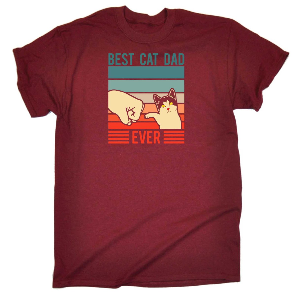 Best Cat Dad Ever Paw - Mens Funny T-Shirt Tshirts - 123t Australia | Funny T-Shirts Mugs Novelty Gifts