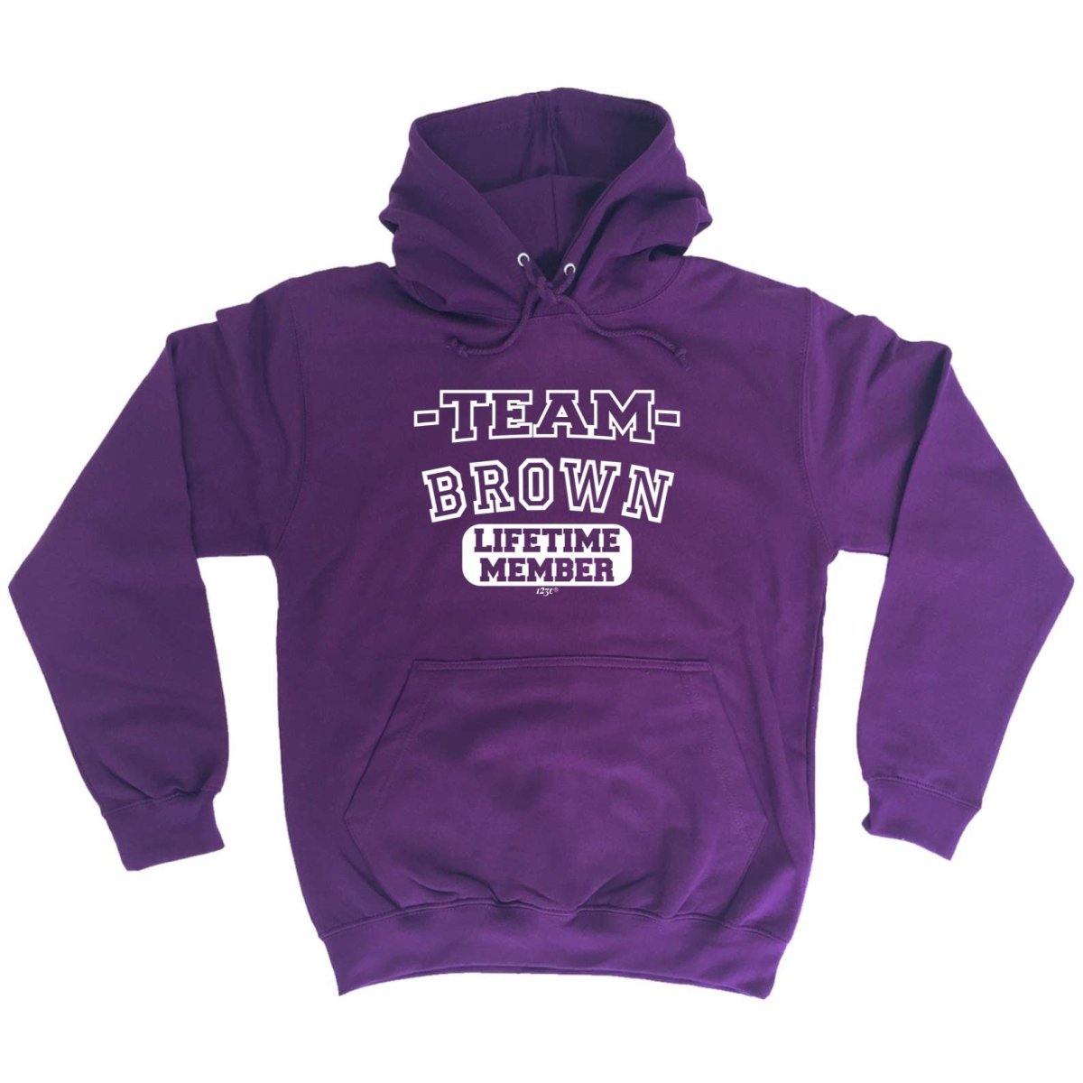 Brown V2 Team Lifetime Member - Funny Novelty Hoodies Hoodie - 123t Australia | Funny T-Shirts Mugs Novelty Gifts