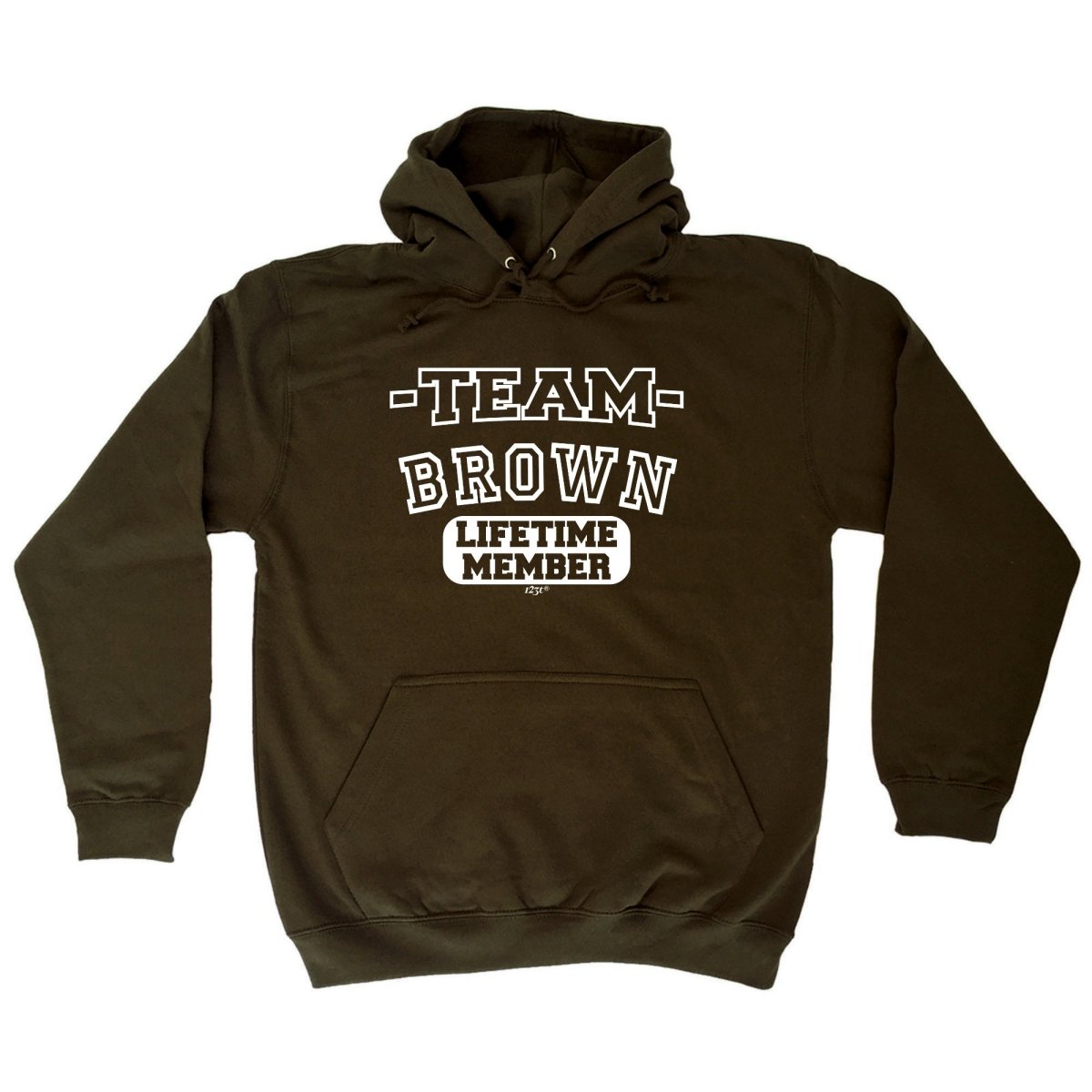 Brown V2 Team Lifetime Member - Funny Novelty Hoodies Hoodie - 123t Australia | Funny T-Shirts Mugs Novelty Gifts