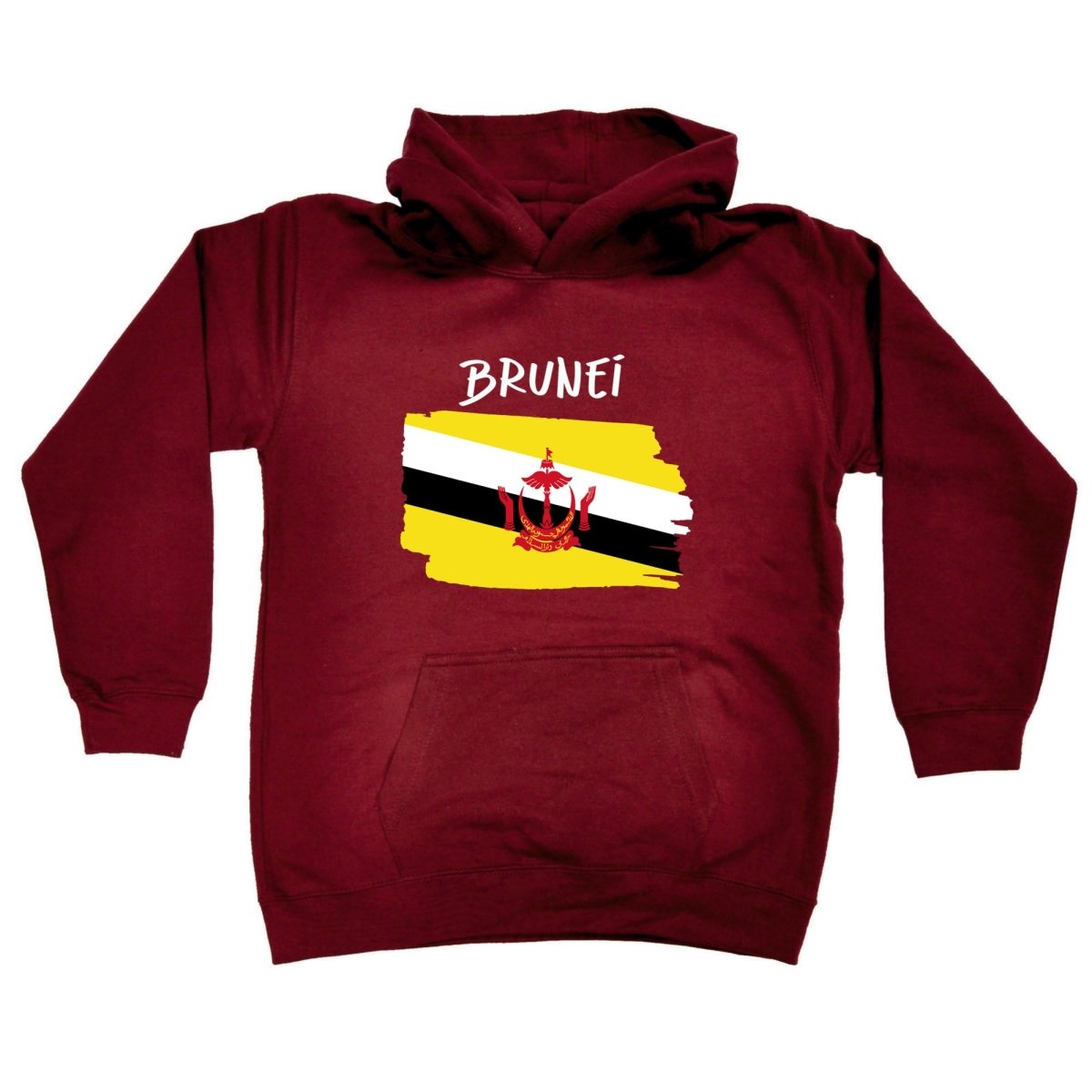 Brunei Country Flag Nationality - Kids Children Hoodie - 123t Australia | Funny T-Shirts Mugs Novelty Gifts