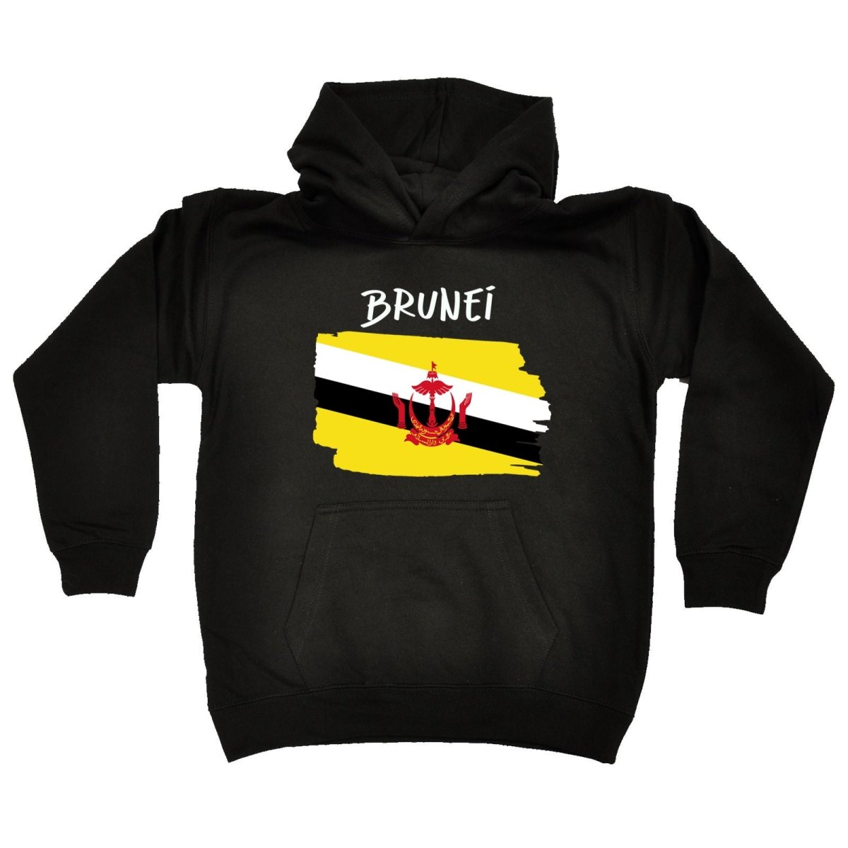 Brunei Country Flag Nationality - Kids Children Hoodie - 123t Australia | Funny T-Shirts Mugs Novelty Gifts