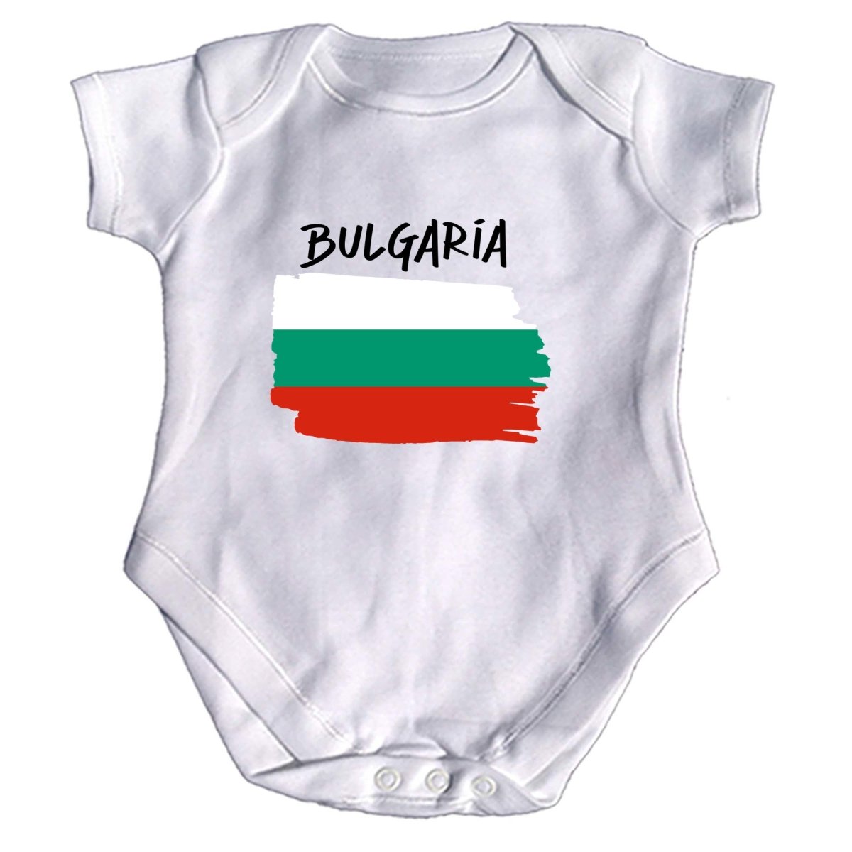 Bulgaria Country Flag Nationality - Babygrow Baby - 123t Australia | Funny T-Shirts Mugs Novelty Gifts