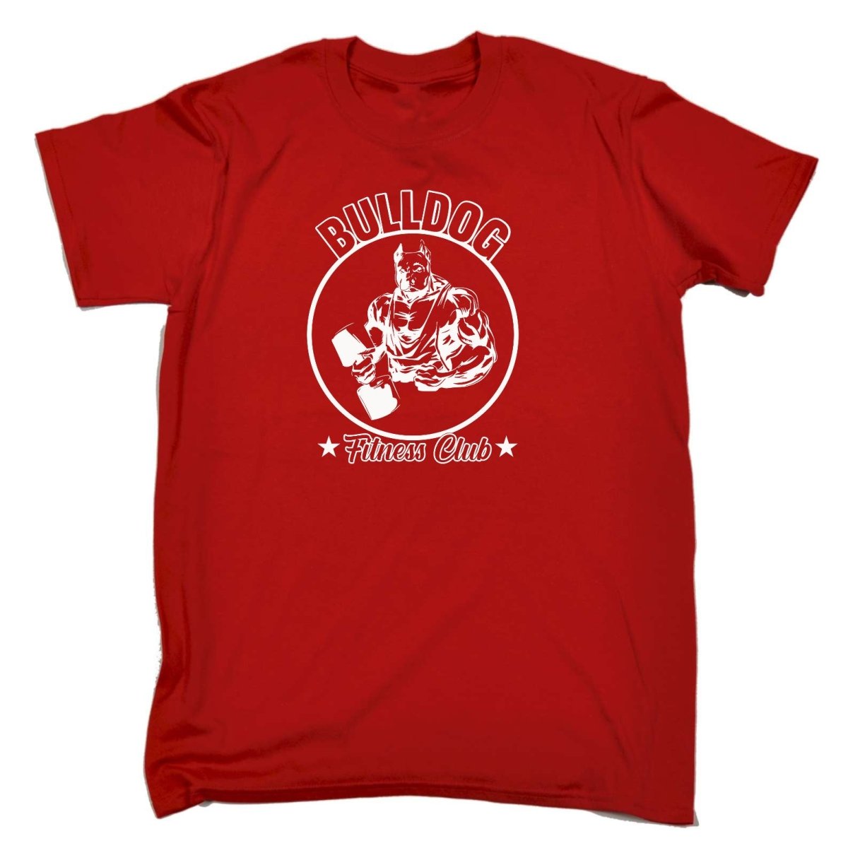 Bulldog Fitness Club Gym Bodybuilding Weights - Mens Funny T-Shirt Tshirts Tee Shirt - 123t Australia | Funny T-Shirts Mugs Novelty Gifts