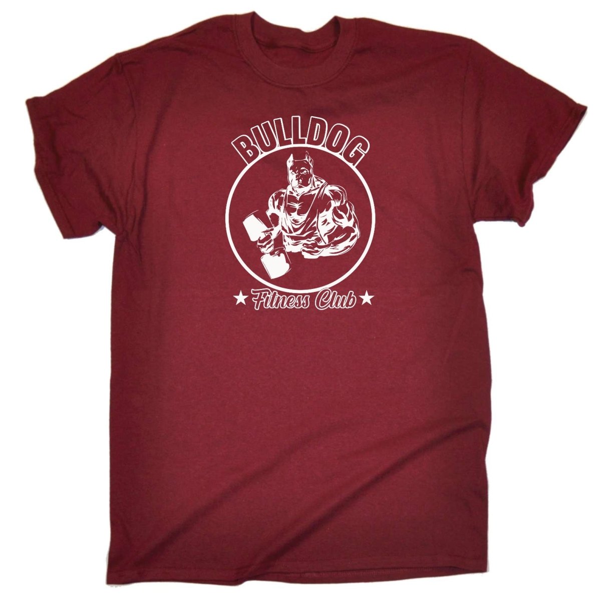 Bulldog Fitness Club Gym Bodybuilding Weights - Mens Funny T-Shirt Tshirts Tee Shirt - 123t Australia | Funny T-Shirts Mugs Novelty Gifts