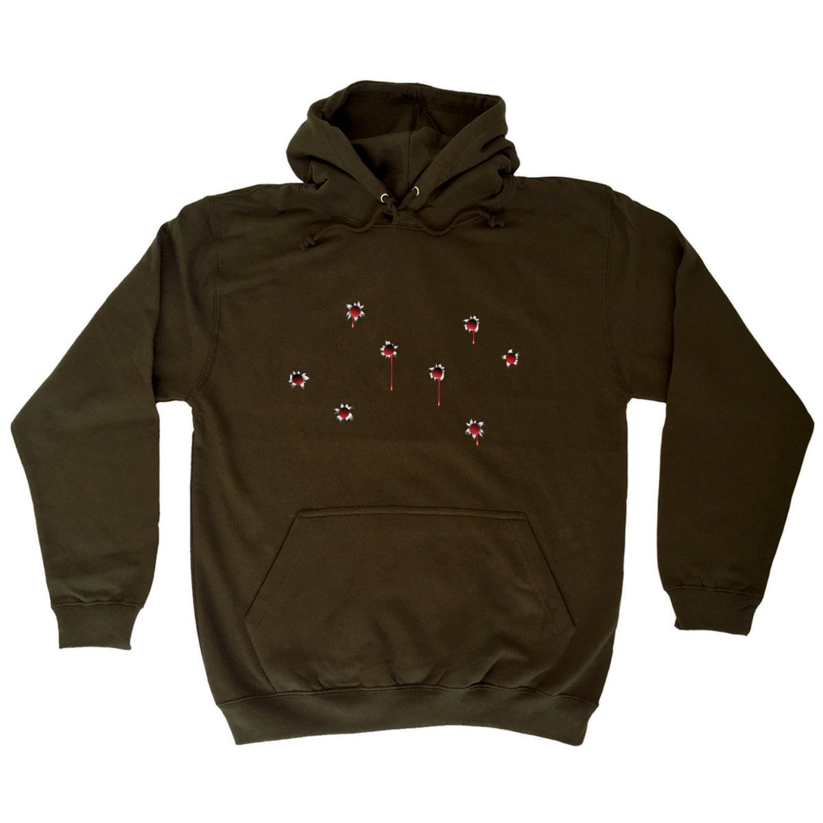 Bullet Holes Red - Funny Novelty Hoodies Hoodie - 123t Australia | Funny T-Shirts Mugs Novelty Gifts