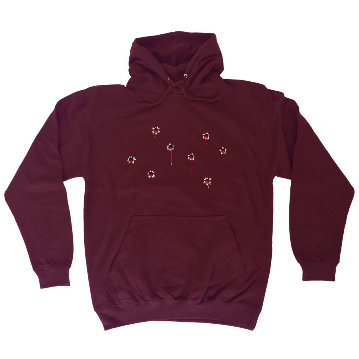 Bullet Holes Red - Funny Novelty Hoodies Hoodie - 123t Australia | Funny T-Shirts Mugs Novelty Gifts