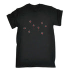 Bullet Holes Red - Mens Funny Novelty T-Shirt Tshirts BLACK T Shirt - 123t Australia | Funny T-Shirts Mugs Novelty Gifts