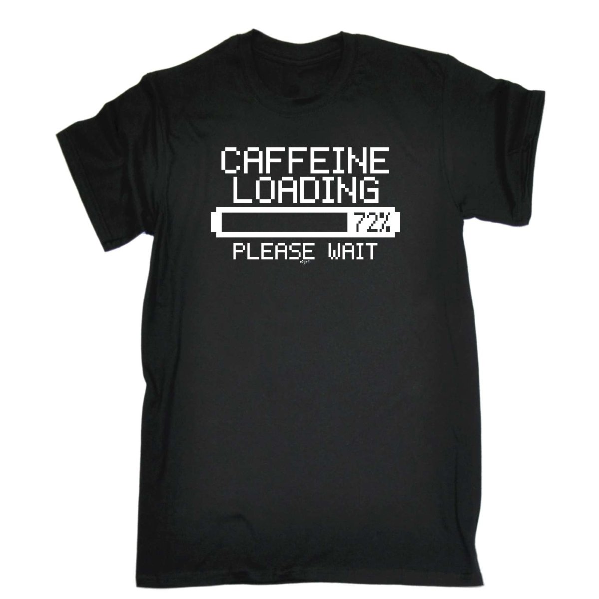 Caffeine Loading - Mens Funny Novelty T-Shirt Tshirts BLACK T Shirt - 123t Australia | Funny T-Shirts Mugs Novelty Gifts