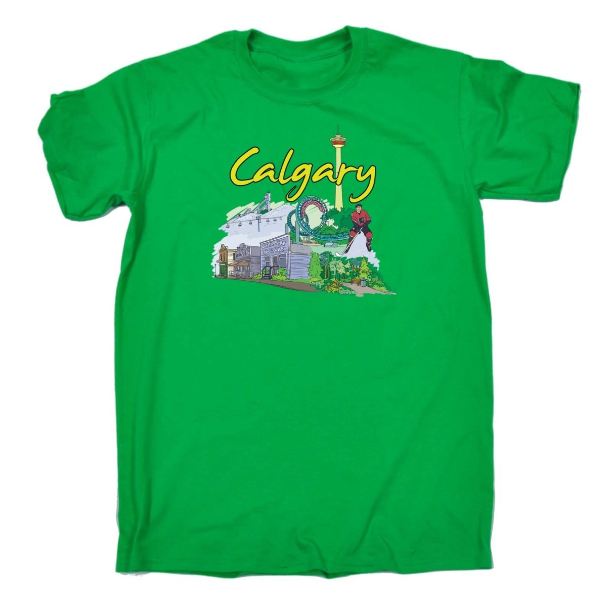 Calgary Canada Country Flag Destination - Mens Funny T-Shirt Tshirts - 123t Australia | Funny T-Shirts Mugs Novelty Gifts