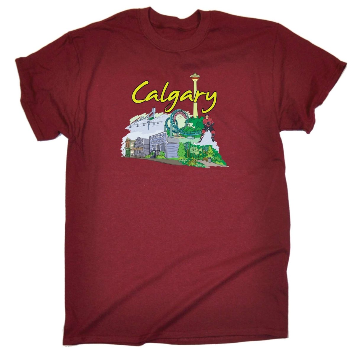 Calgary Canada Country Flag Destination - Mens Funny T-Shirt Tshirts - 123t Australia | Funny T-Shirts Mugs Novelty Gifts