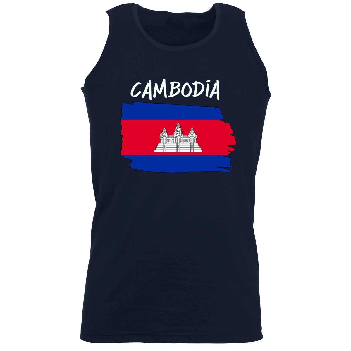 Cambodia Country Flag Nationality - Vest Singlet Unisex Tank Top - 123t Australia | Funny T-Shirts Mugs Novelty Gifts