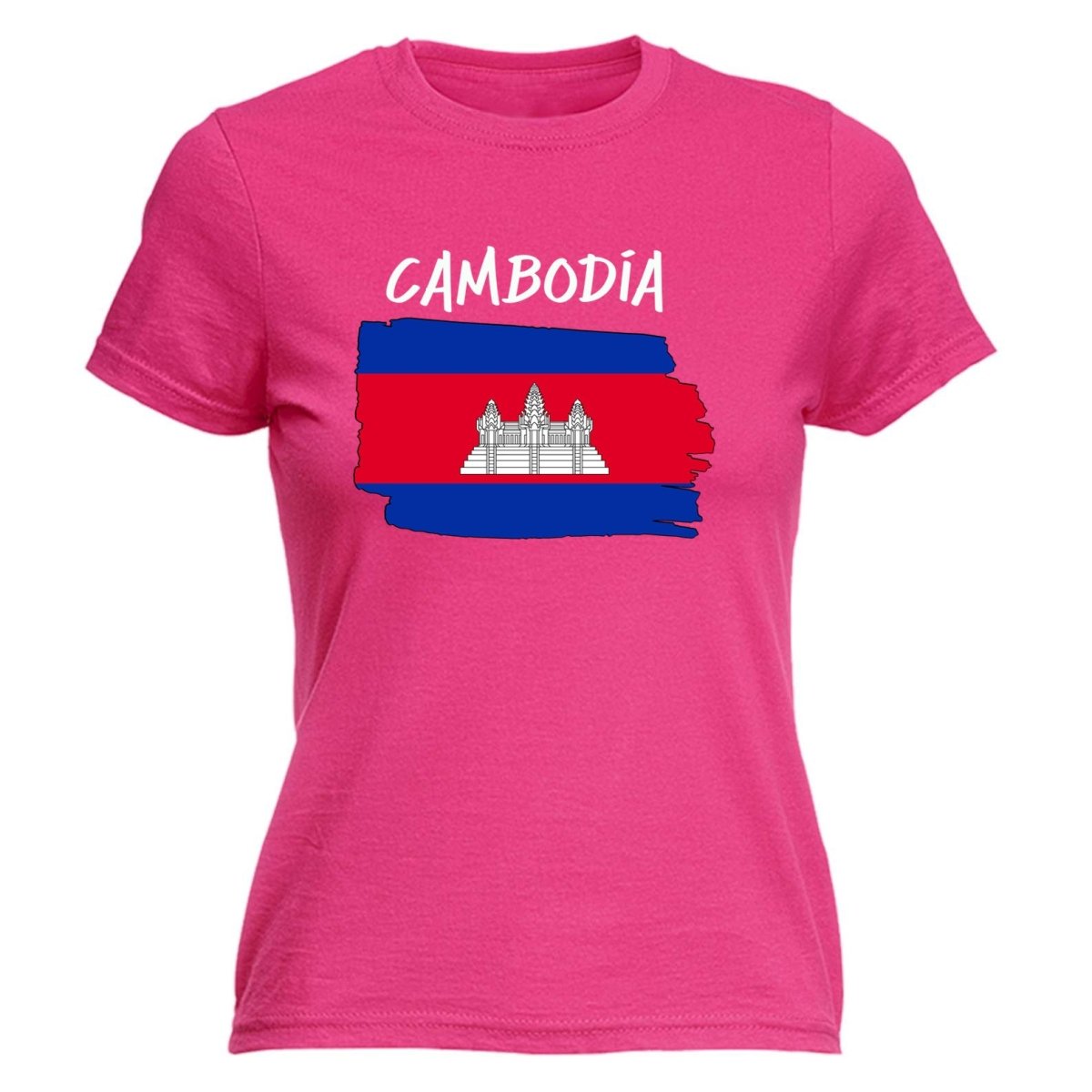 Cambodia Country Flag Nationality - Womens T-Shirt T Shirt Tshirt - 123t Australia | Funny T-Shirts Mugs Novelty Gifts