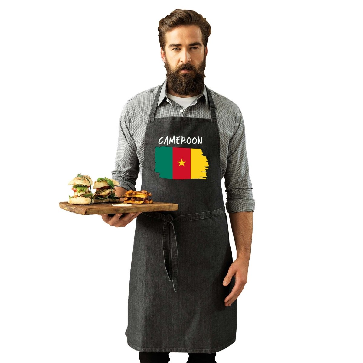 Cameroon Country Flag Nationality - Kitchen Apron - 123t Australia | Funny T-Shirts Mugs Novelty Gifts