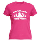 Camping Home Is Where The Tents Pitched - Funny Novelty Womens T-Shirt T Shirt Tshirt - 123t Australia | Funny T-Shirts Mugs Novelty Gifts