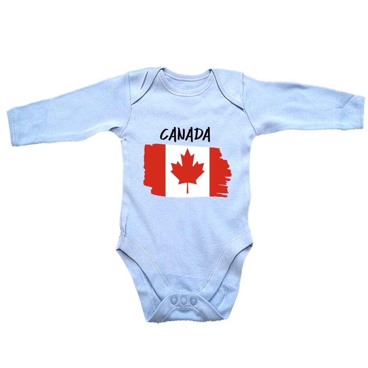 Canada Country Flag Nationality - Babygrow Baby - 123t Australia | Funny T-Shirts Mugs Novelty Gifts