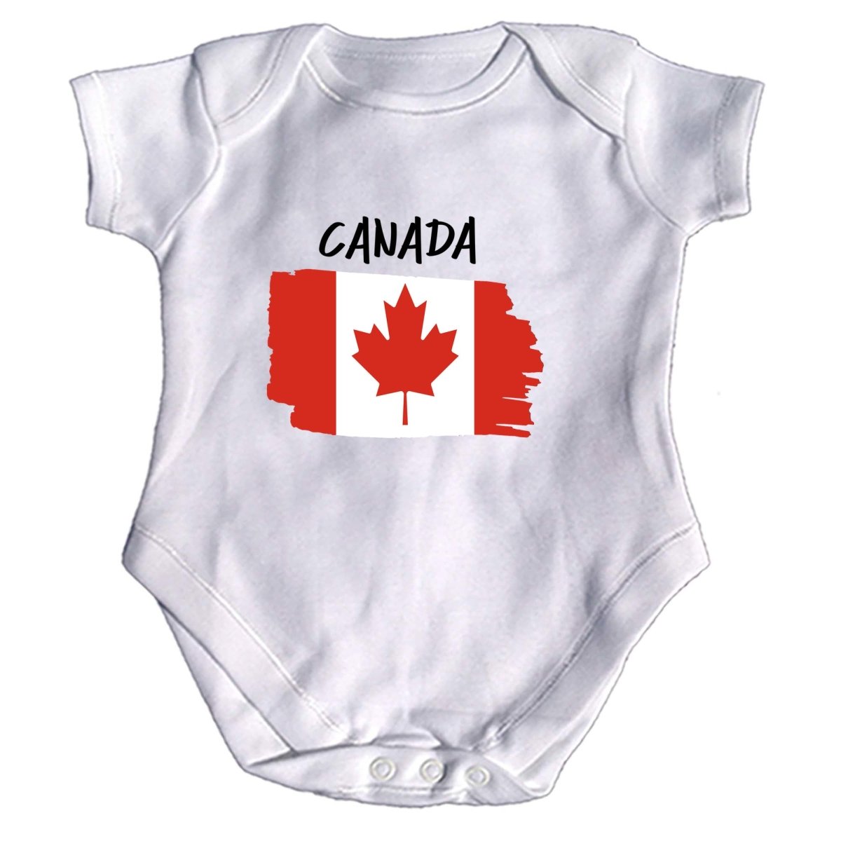 Canada Country Flag Nationality - Babygrow Baby - 123t Australia | Funny T-Shirts Mugs Novelty Gifts