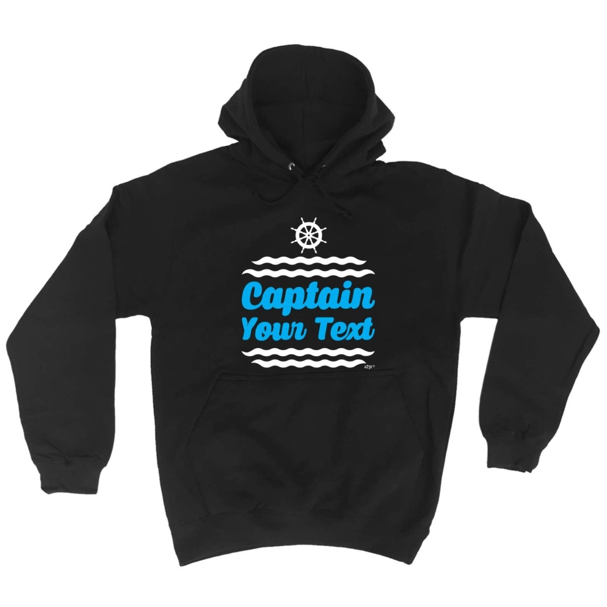 Captain Your Text Personalised - Funny Novelty Hoodies Hoodie - 123t Australia | Funny T-Shirts Mugs Novelty Gifts