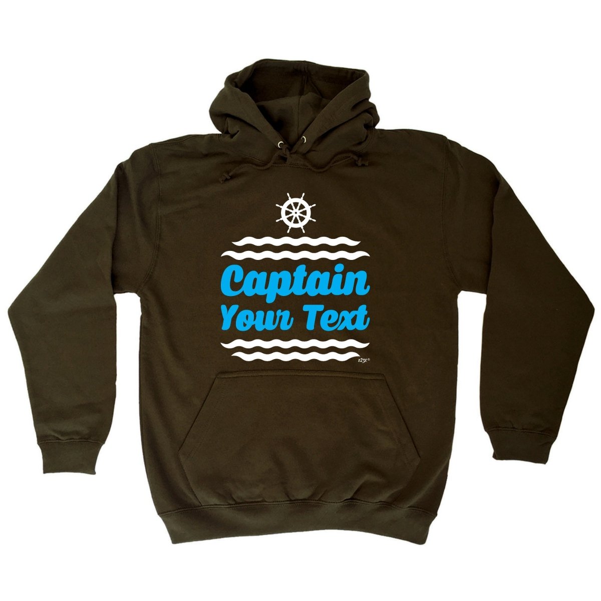 Captain Your Text Personalised - Funny Novelty Hoodies Hoodie - 123t Australia | Funny T-Shirts Mugs Novelty Gifts