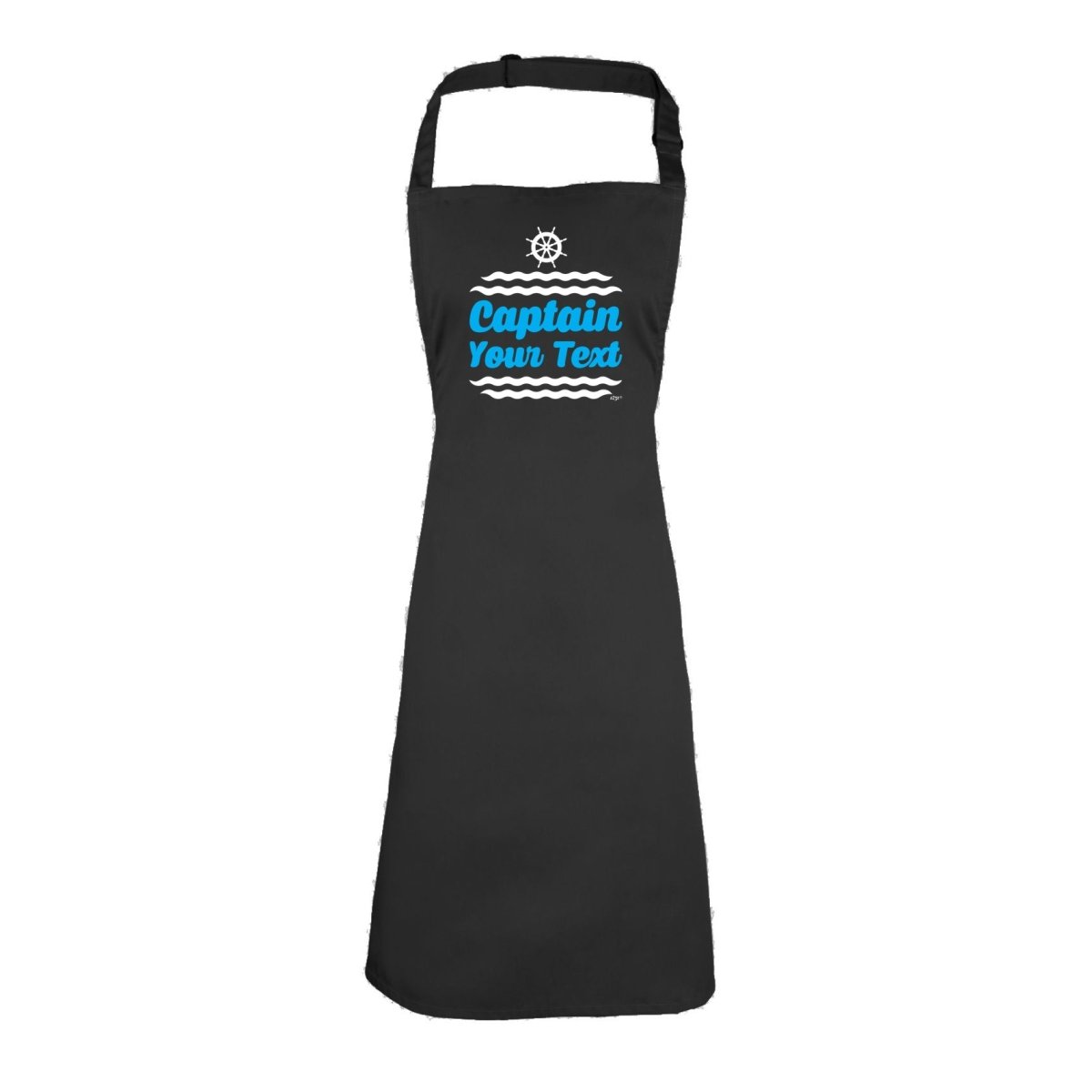 Captain Your Text Personalised - Funny Novelty Kitchen Adult Apron - 123t Australia | Funny T-Shirts Mugs Novelty Gifts