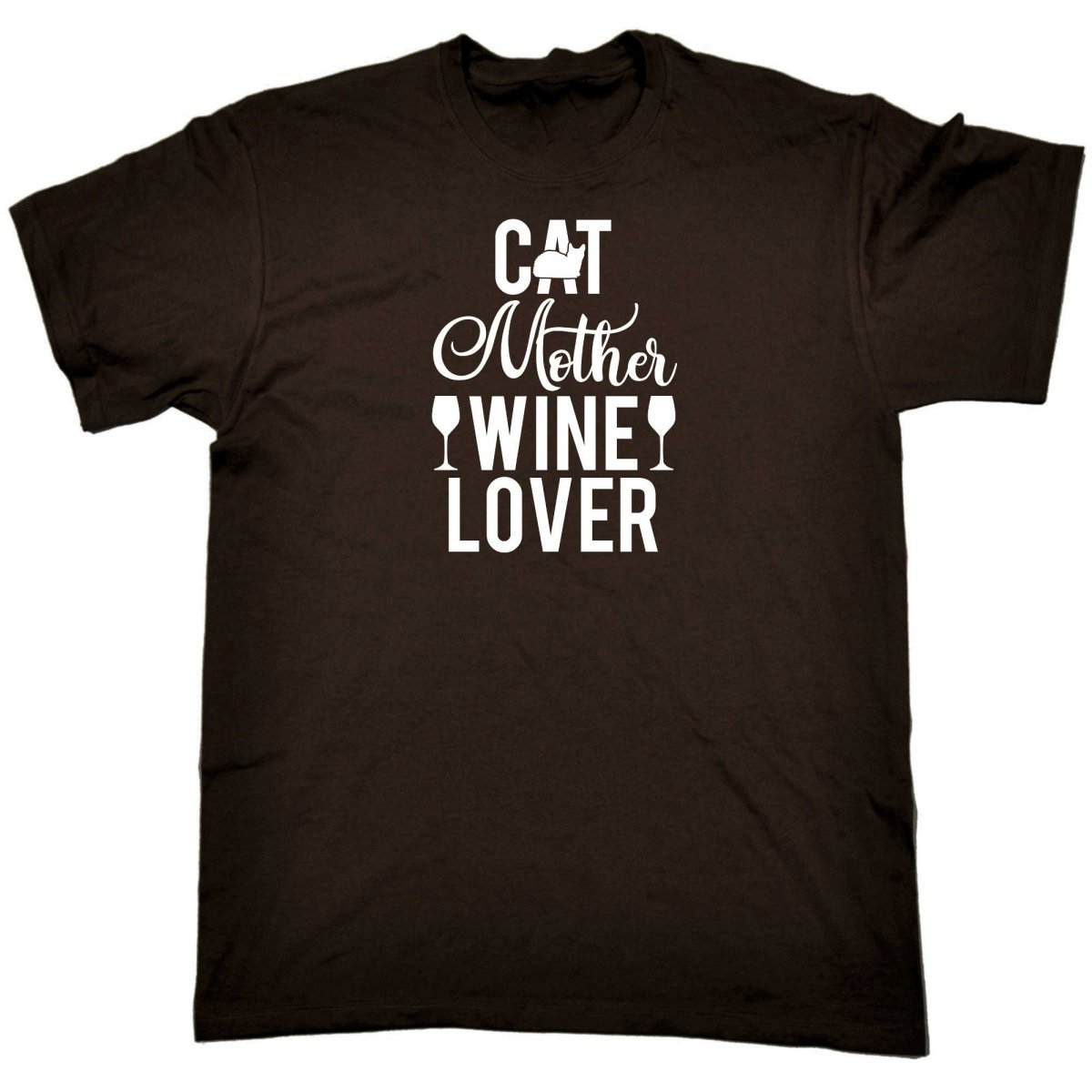 Cat Mother Wine Lover - Mens Funny T-Shirt Tshirts - 123t Australia | Funny T-Shirts Mugs Novelty Gifts