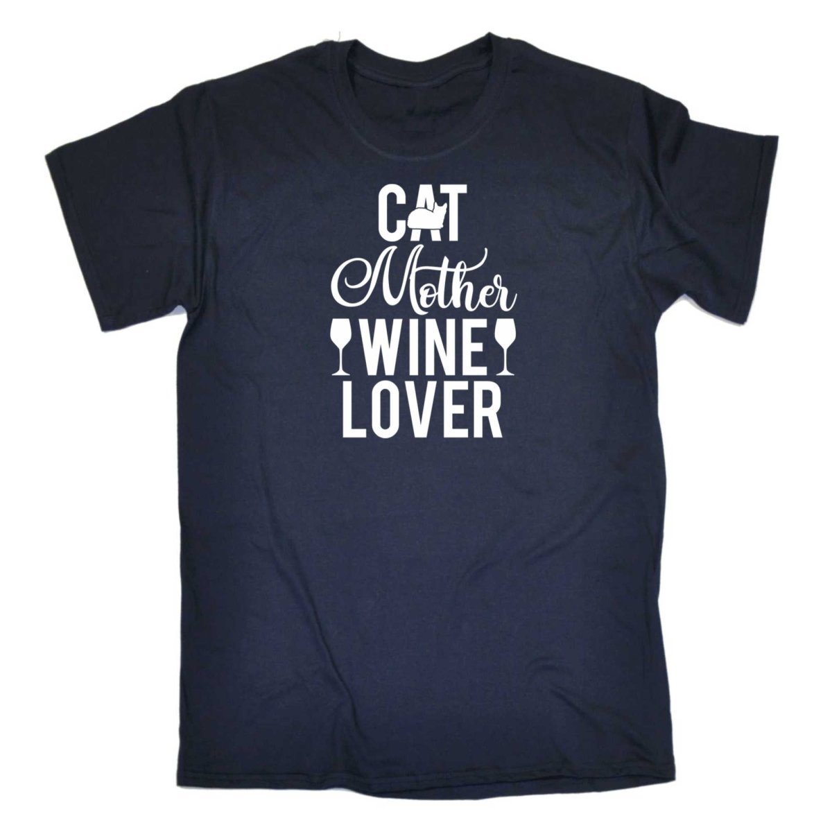 Cat Mother Wine Lover - Mens Funny T-Shirt Tshirts - 123t Australia | Funny T-Shirts Mugs Novelty Gifts