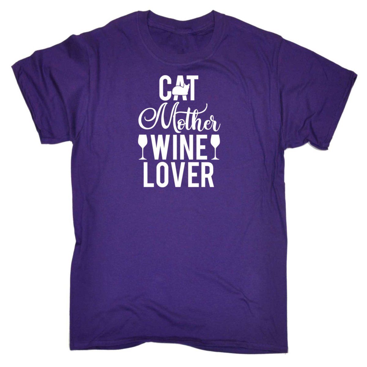 Cat Mother Wine Lover - Mens Funny T-Shirt Tshirts - 123t Australia | Funny T-Shirts Mugs Novelty Gifts